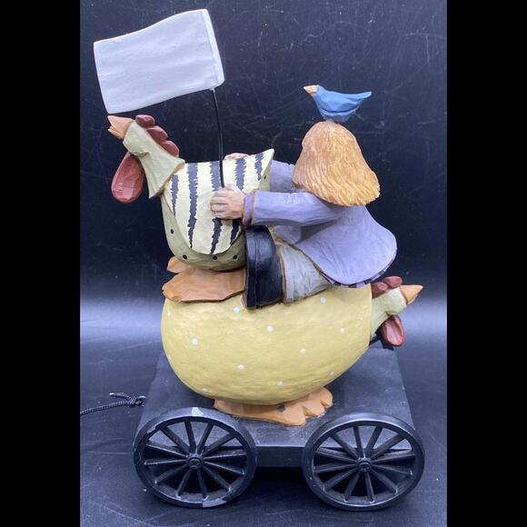 Williraye Studios Folk Art ~ EGG MONEY (Girl on Egg Pull Toy) ~ WW7421 - Picture 8 of 9